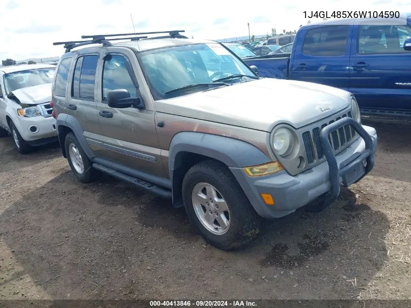 2006 Jeep Liberty Sport VIN: 1J4GL485X6W104590 Lot: 40413846