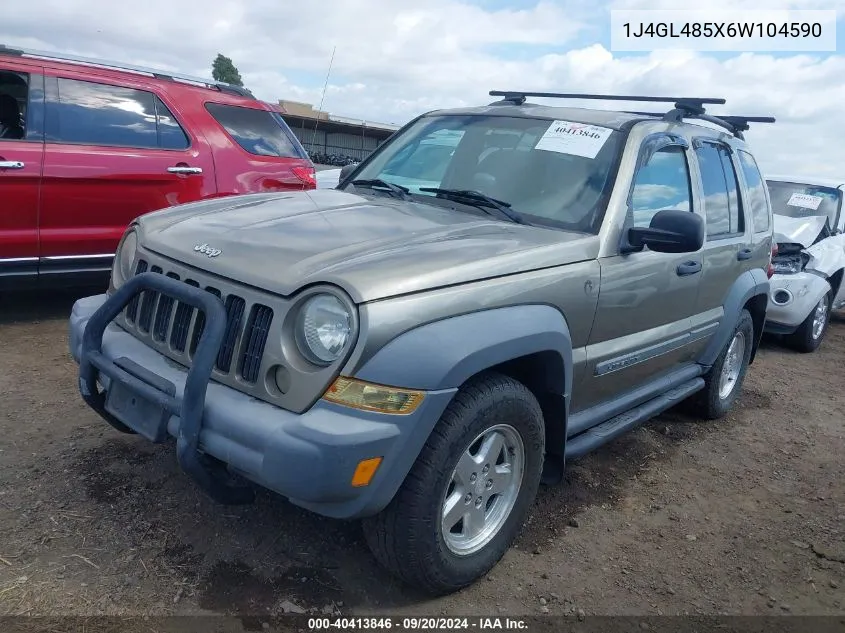 2006 Jeep Liberty Sport VIN: 1J4GL485X6W104590 Lot: 40413846