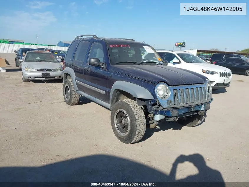 2006 Jeep Liberty Sport VIN: 1J4GL48K46W142905 Lot: 40469947