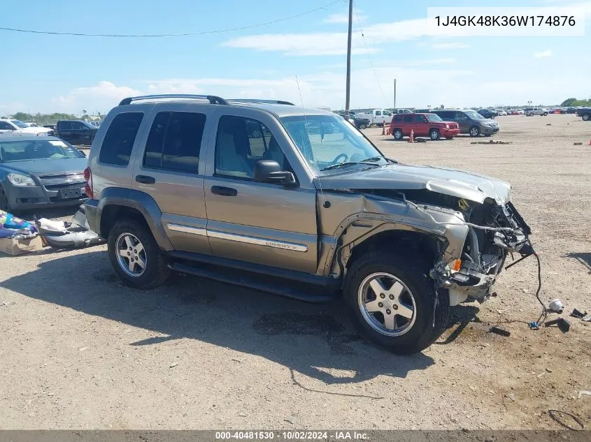 2006 Jeep Liberty Sport VIN: 1J4GK48K36W174876 Lot: 40481530