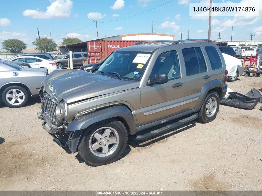 2006 Jeep Liberty Sport VIN: 1J4GK48K36W174876 Lot: 40481530