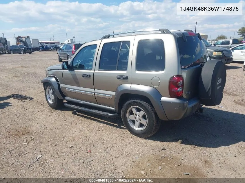 2006 Jeep Liberty Sport VIN: 1J4GK48K36W174876 Lot: 40481530