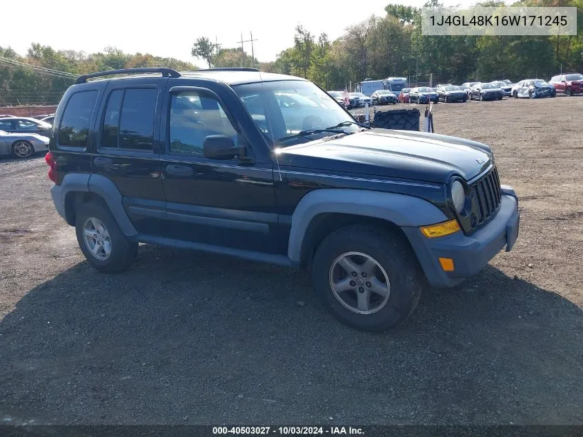 2006 Jeep Liberty Sport VIN: 1J4GL48K16W171245 Lot: 40503027