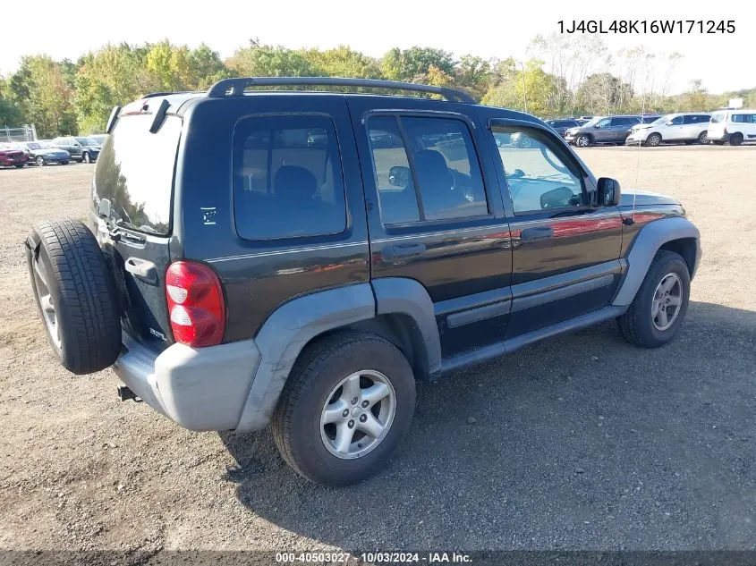 2006 Jeep Liberty Sport VIN: 1J4GL48K16W171245 Lot: 40503027