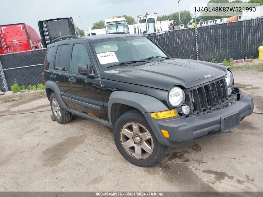 2007 Jeep Liberty Sport VIN: 1J4GL48K87W521990 Lot: 39468976