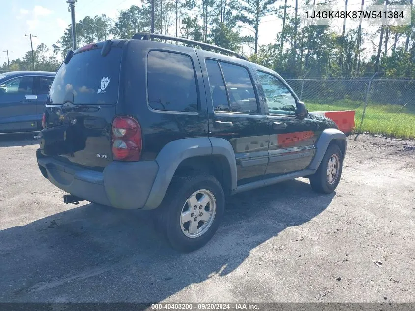 1J4GK48K87W541384 2007 Jeep Liberty Sport