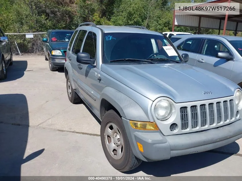 2007 Jeep Liberty Sport VIN: 1J8GL48K97W517266 Lot: 40490375