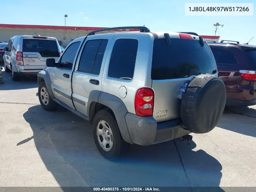 2007 Jeep Liberty Sport VIN: 1J8GL48K97W517266 Lot: 40490375