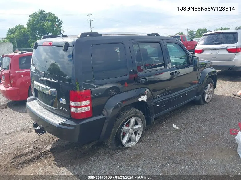 2008 Jeep Liberty Limited Edition VIN: 1J8GN58K58W123314 Lot: 39475139