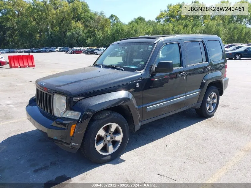 2008 Jeep Liberty Sport VIN: 1J8GN28K28W240461 Lot: 40372932