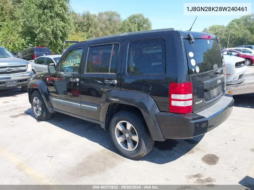 2008 Jeep Liberty Sport VIN: 1J8GN28K28W240461 Lot: 40372932