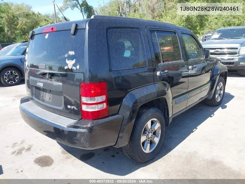 2008 Jeep Liberty Sport VIN: 1J8GN28K28W240461 Lot: 40372932