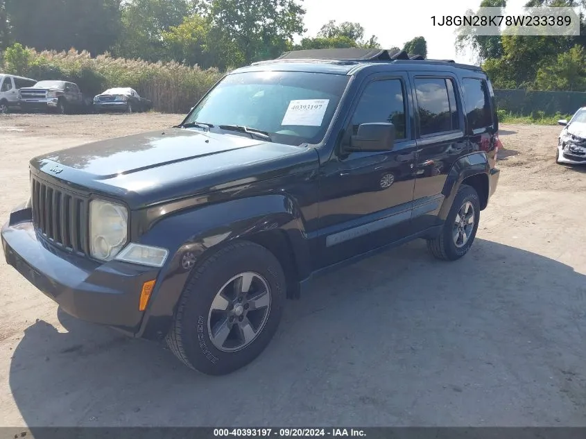 2008 Jeep Liberty Sport VIN: 1J8GN28K78W233389 Lot: 40393197