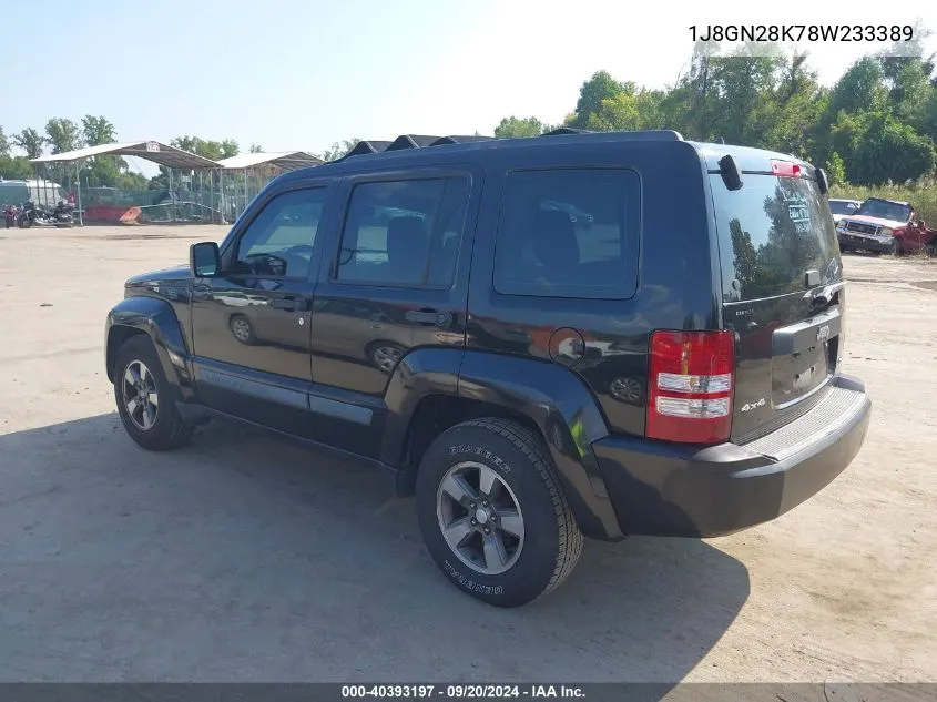 1J8GN28K78W233389 2008 Jeep Liberty Sport