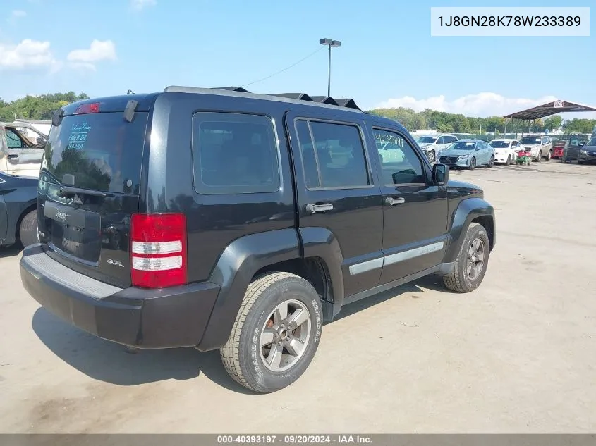 2008 Jeep Liberty Sport VIN: 1J8GN28K78W233389 Lot: 40393197