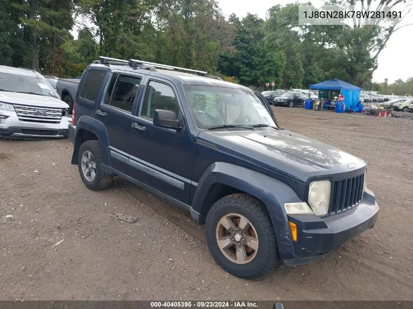 1J8GN28K78W281491 2008 Jeep Liberty Sport