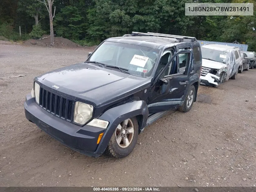 1J8GN28K78W281491 2008 Jeep Liberty Sport