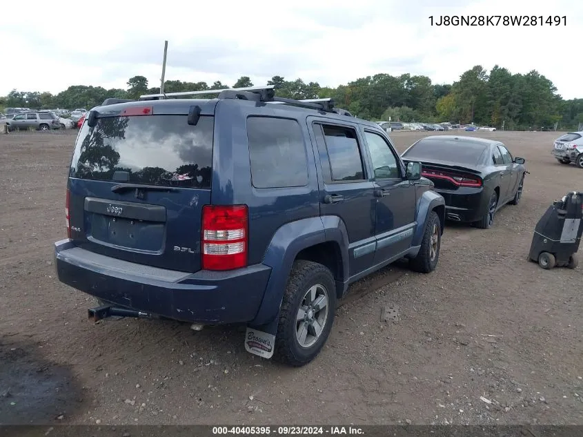 1J8GN28K78W281491 2008 Jeep Liberty Sport