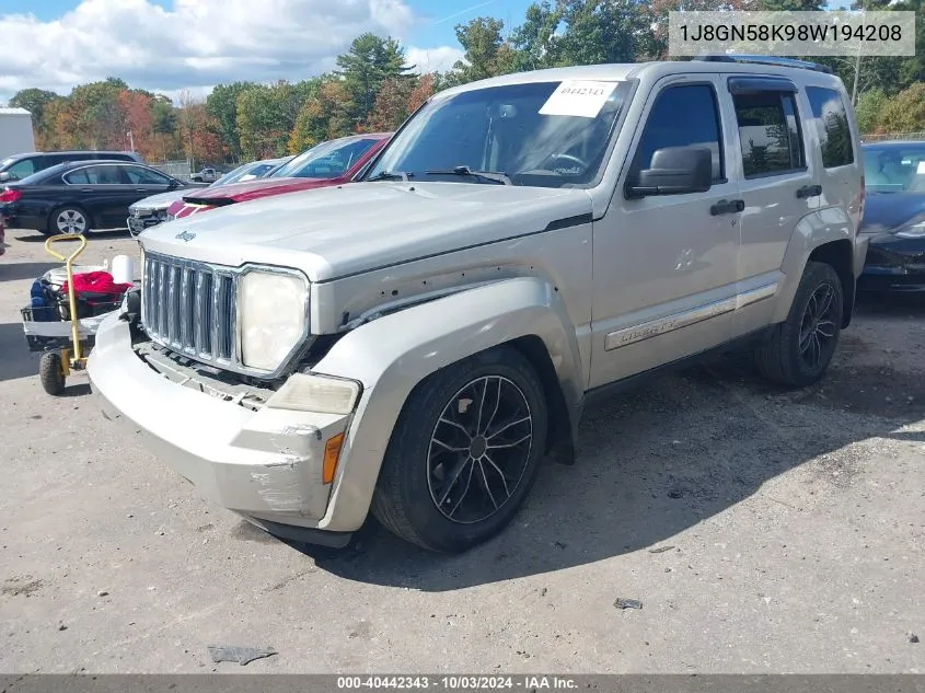 2008 Jeep Liberty Limited Edition VIN: 1J8GN58K98W194208 Lot: 40442343