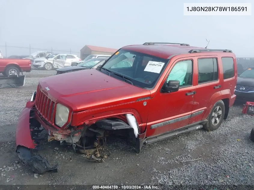 2008 Jeep Liberty Sport VIN: 1J8GN28K78W186591 Lot: 40484759