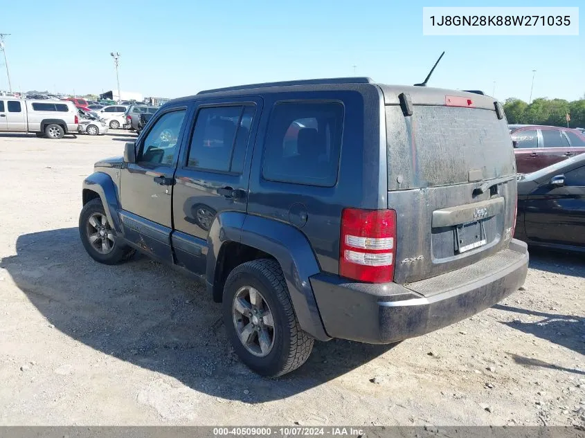 2008 Jeep Liberty Sport VIN: 1J8GN28K88W271035 Lot: 40509000