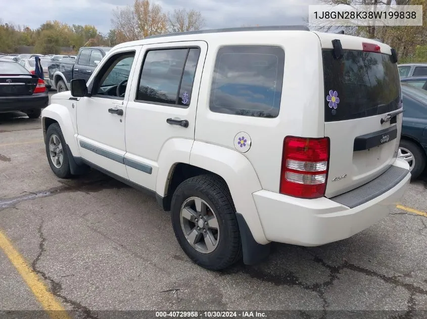 2008 Jeep Liberty Sport VIN: 1J8GN28K38W199838 Lot: 40729958