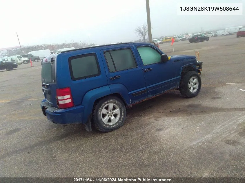 2009 Jeep Liberty Sport VIN: 1J8GN28K19W508644 Lot: 20171164