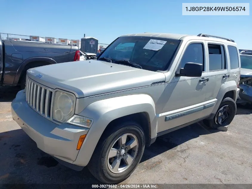 2009 Jeep Liberty Sport VIN: 1J8GP28K49W506574 Lot: 39279682