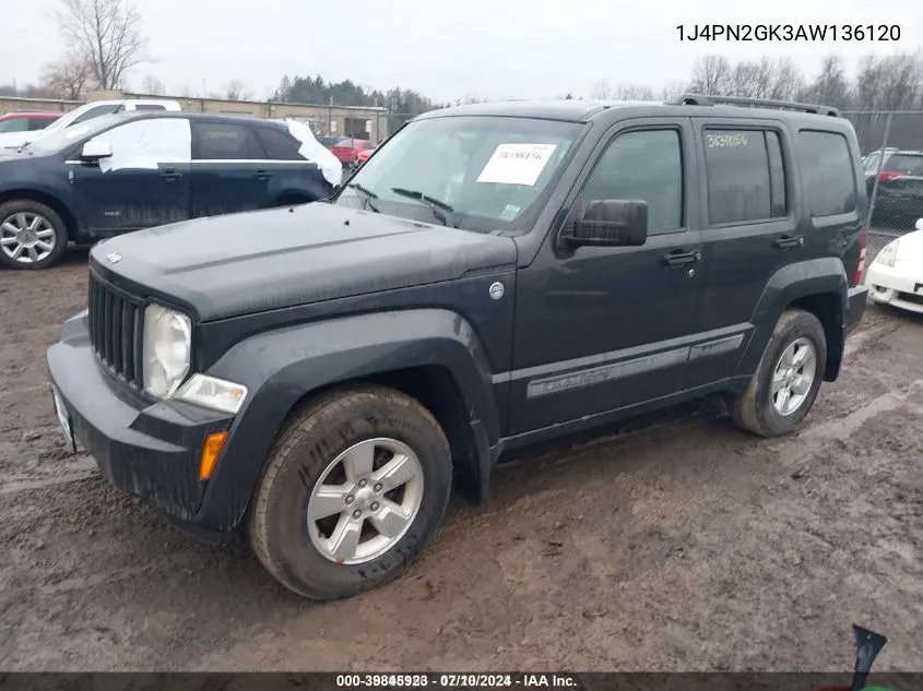 2010 Jeep Liberty Sport VIN: 1J4PN2GK3AW136120 Lot: 39845923