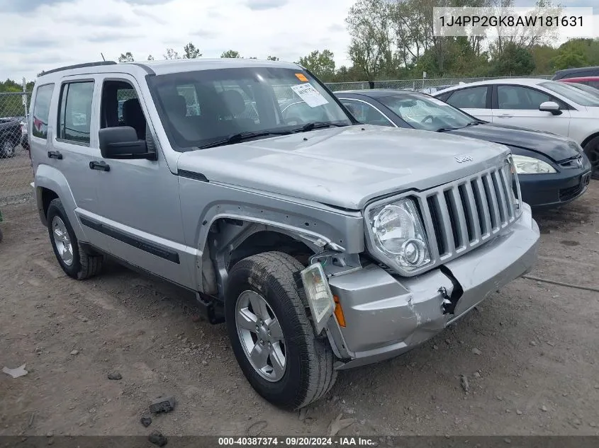 1J4PP2GK8AW181631 2010 Jeep Liberty Sport