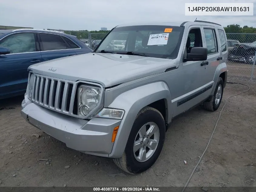 1J4PP2GK8AW181631 2010 Jeep Liberty Sport