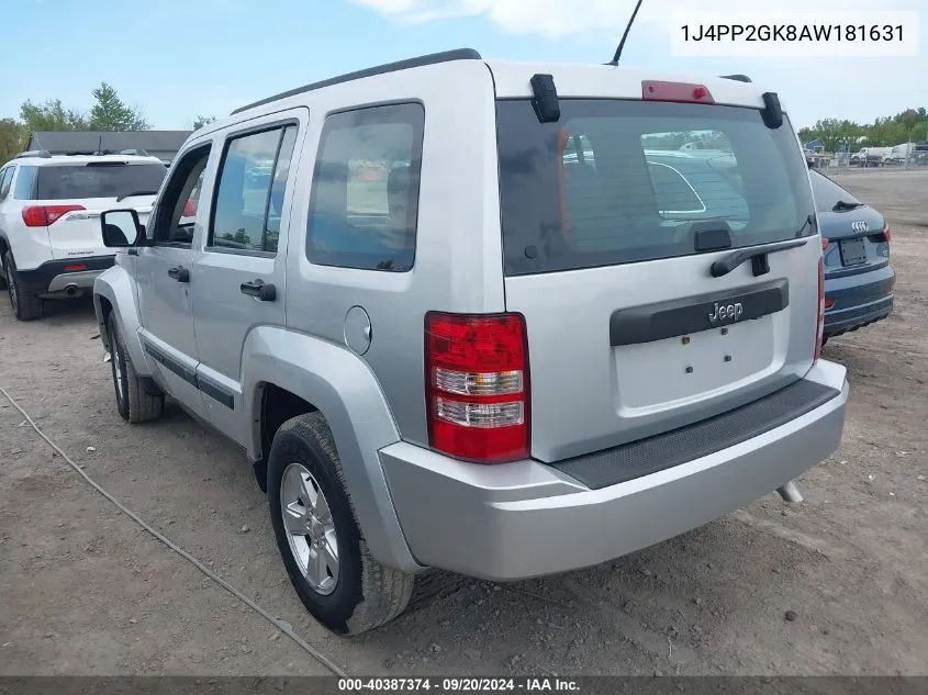 2010 Jeep Liberty Sport VIN: 1J4PP2GK8AW181631 Lot: 40387374