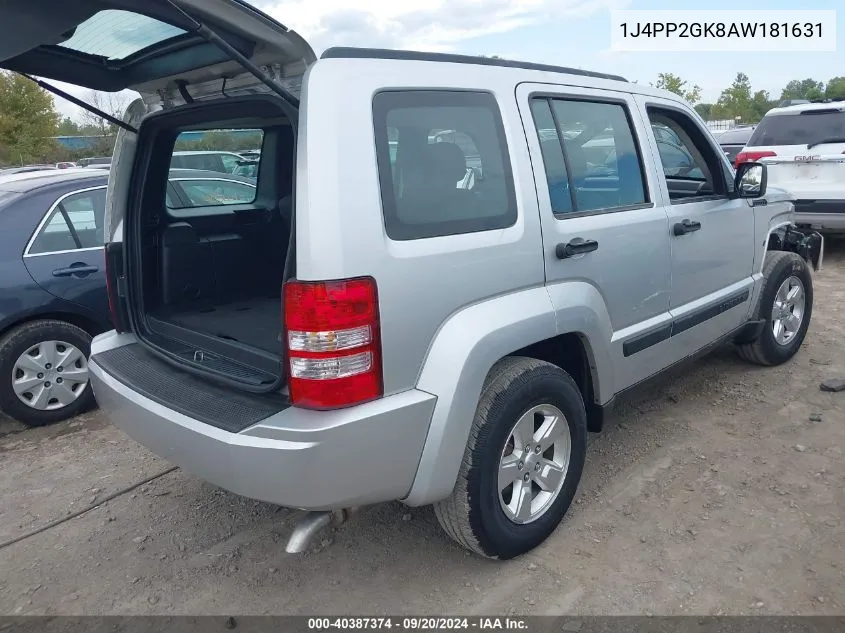 1J4PP2GK8AW181631 2010 Jeep Liberty Sport