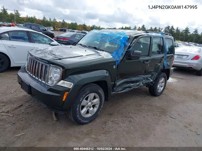 1J4PN2GK0AW147995 2010 Jeep Liberty Sport