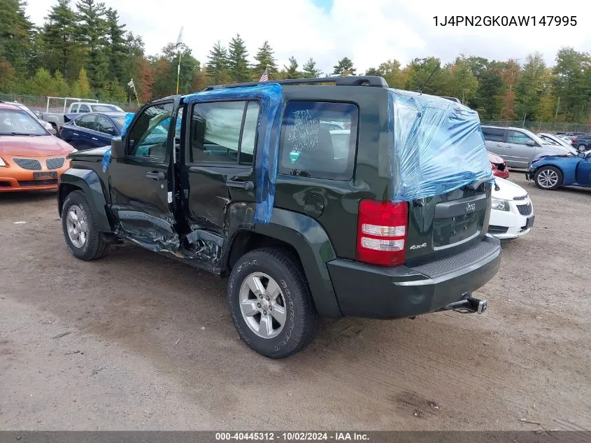 2010 Jeep Liberty Sport VIN: 1J4PN2GK0AW147995 Lot: 40445312