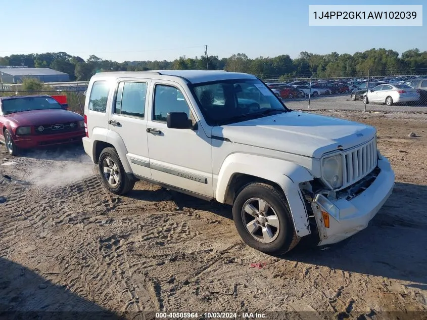 2010 Jeep Liberty Sport VIN: 1J4PP2GK1AW102039 Lot: 40505964