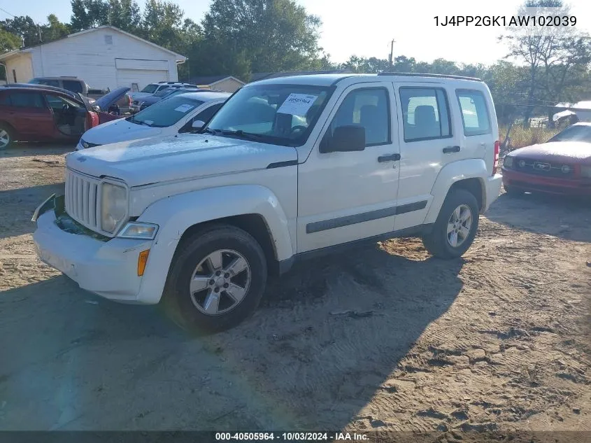 2010 Jeep Liberty Sport VIN: 1J4PP2GK1AW102039 Lot: 40505964