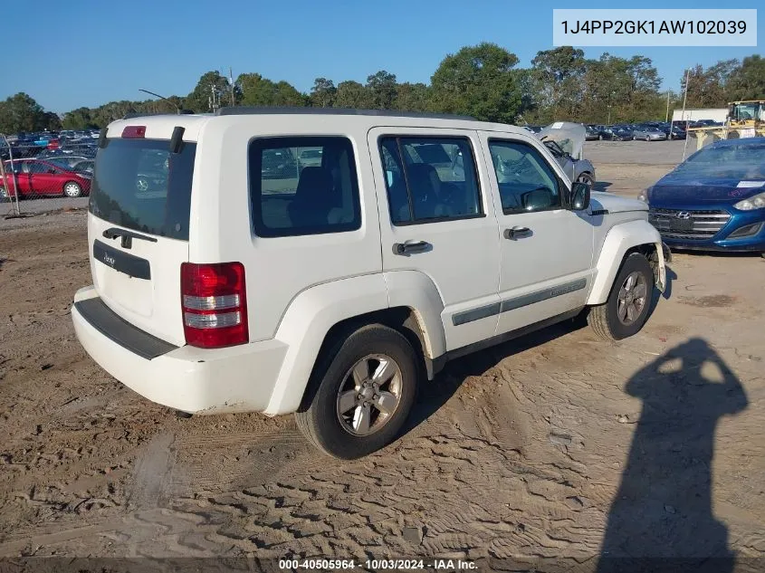 2010 Jeep Liberty Sport VIN: 1J4PP2GK1AW102039 Lot: 40505964