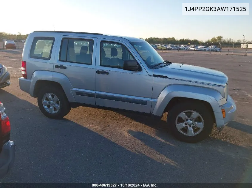 2010 Jeep Liberty Sport VIN: 1J4PP2GK3AW171525 Lot: 40619327