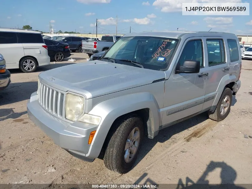 2011 Jeep Liberty Sport VIN: 1J4PP2GK1BW569589 Lot: 40407383