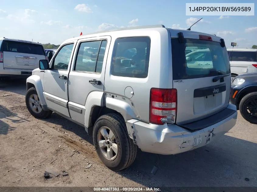 2011 Jeep Liberty Sport VIN: 1J4PP2GK1BW569589 Lot: 40407383