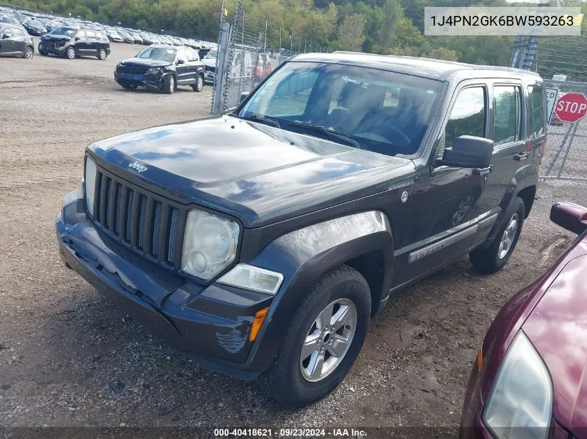 1J4PN2GK6BW593263 2011 Jeep Liberty Sport