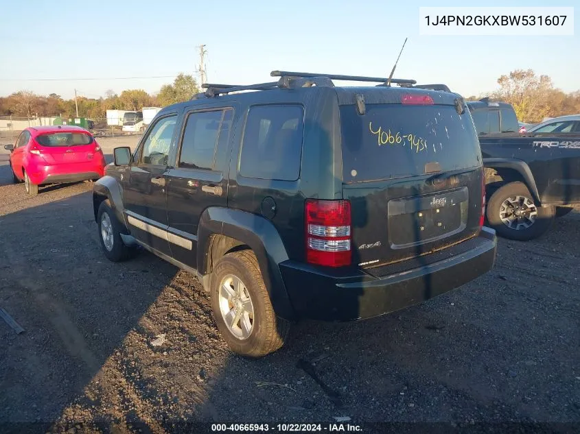 2011 Jeep Liberty Sport VIN: 1J4PN2GKXBW531607 Lot: 40665943