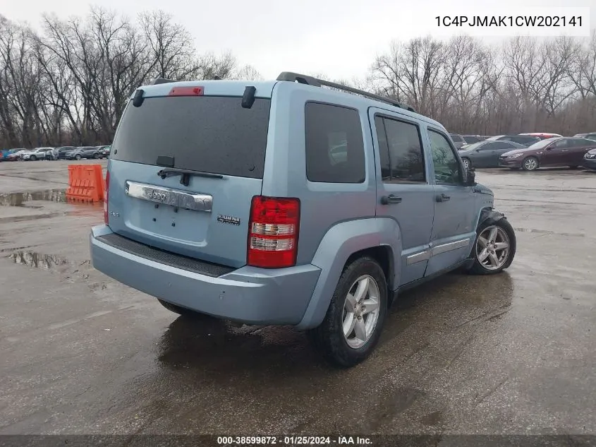 2012 Jeep Liberty Sport VIN: 1C4PJMAK1CW202141 Lot: 38599872