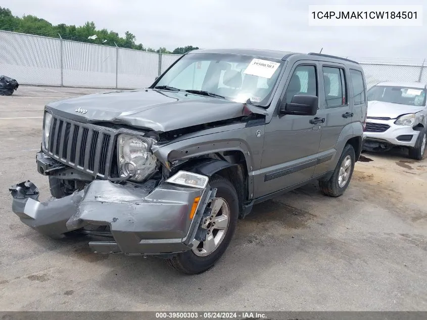 2012 Jeep Liberty Sport VIN: 1C4PJMAK1CW184501 Lot: 39500303