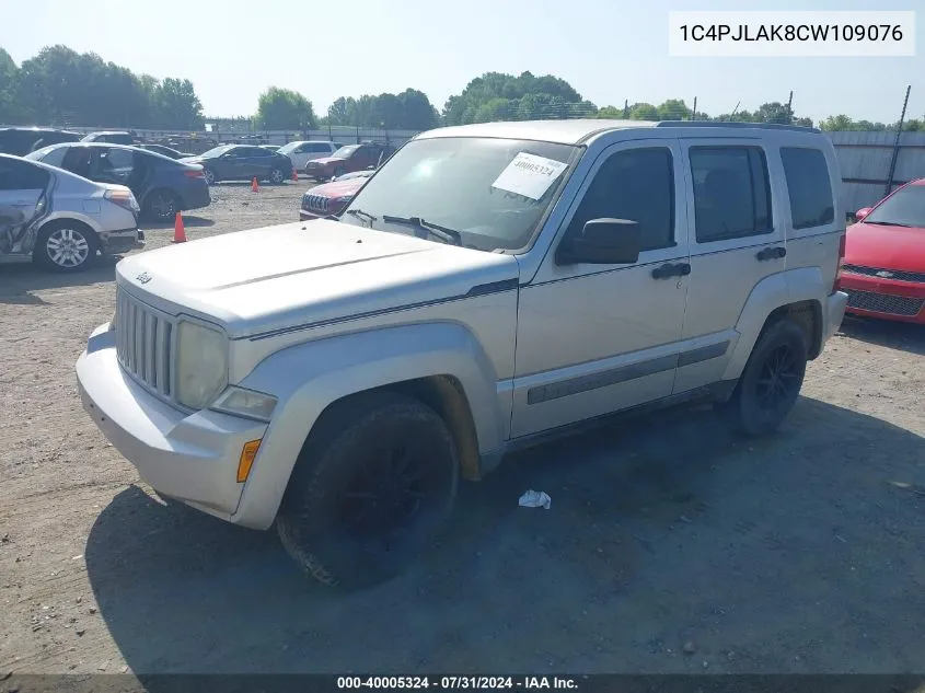 2012 Jeep Liberty Sport VIN: 1C4PJLAK8CW109076 Lot: 40005324