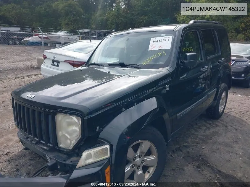 2012 Jeep Liberty Sport VIN: 1C4PJMAK4CW145322 Lot: 40412313