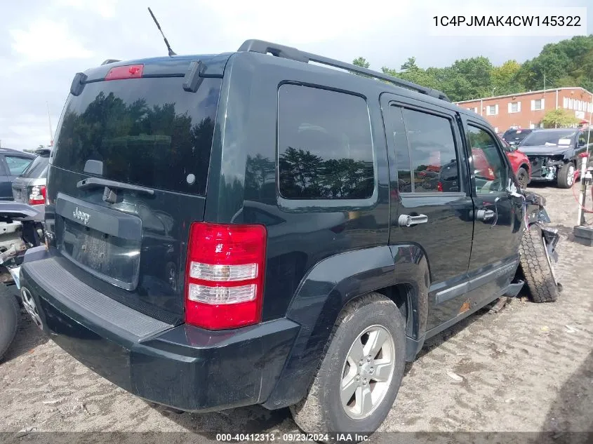 2012 Jeep Liberty Sport VIN: 1C4PJMAK4CW145322 Lot: 40412313