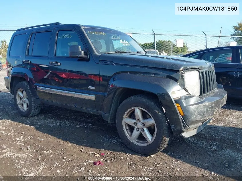 2012 Jeep Liberty Sport VIN: 1C4PJMAK0CW181850 Lot: 40485866