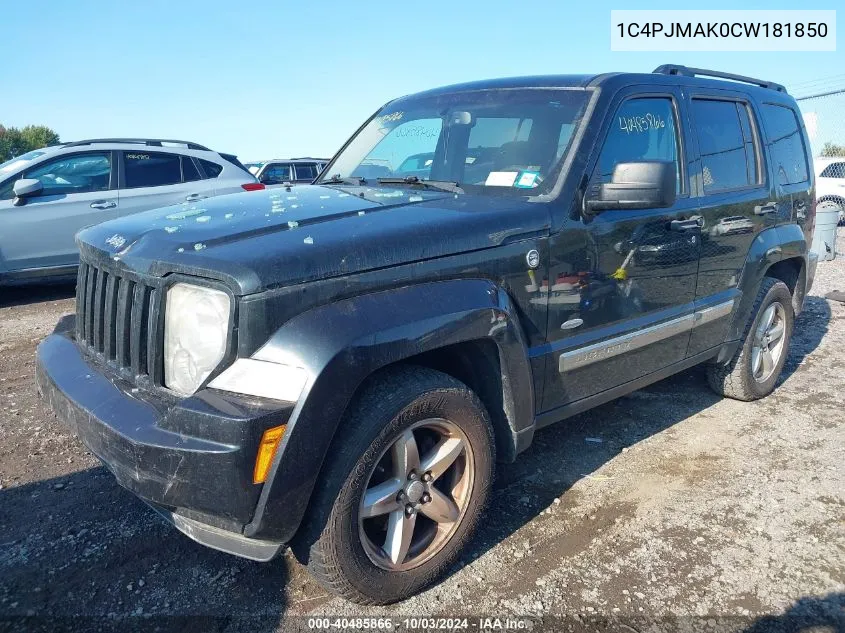 2012 Jeep Liberty Sport VIN: 1C4PJMAK0CW181850 Lot: 40485866